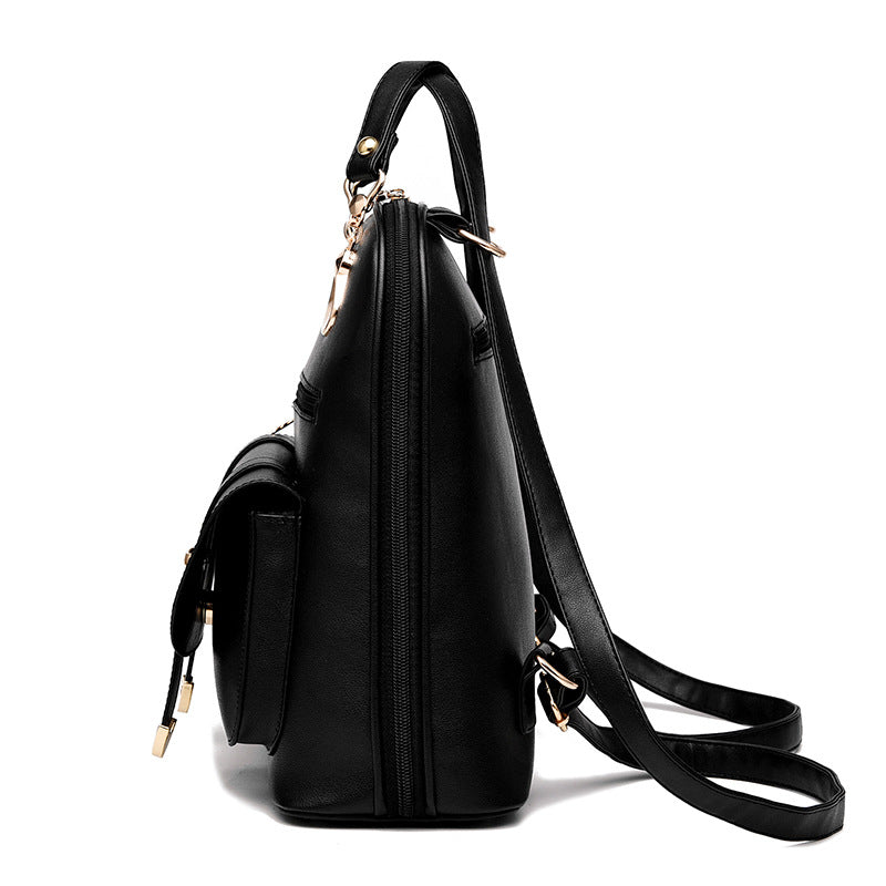 "Chic PU Leather Convertible Backpack and Shoulder Bag for Women"