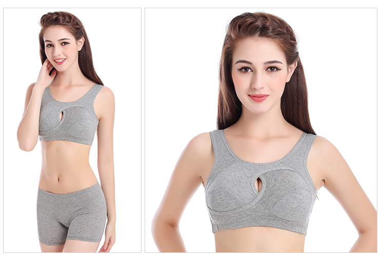 “Sports Bra Made of Cotton with Anti-Expansion, Anti-Sag, and Adjustable Gathering Features”