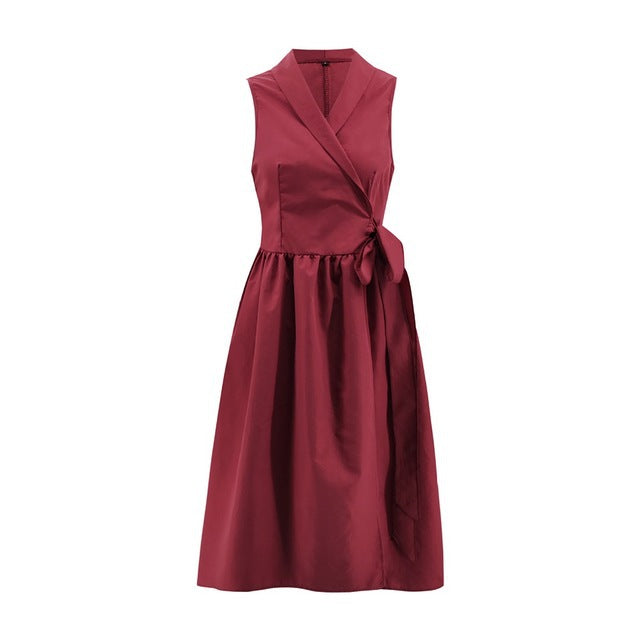 “Elegant Women’s Belted Midi Dress with a Casual Twist