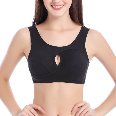 “Sports Bra Made of Cotton with Anti-Expansion, Anti-Sag, and Adjustable Gathering Features”