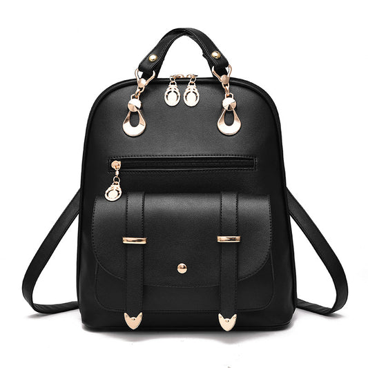 "Chic PU Leather Convertible Backpack and Shoulder Bag for Women"