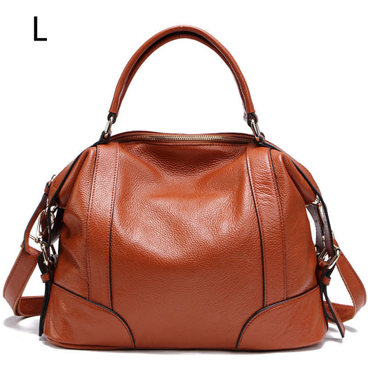 “Luxurious Top Layer Cowhide Leather Bag for Ladies - European and American Style”