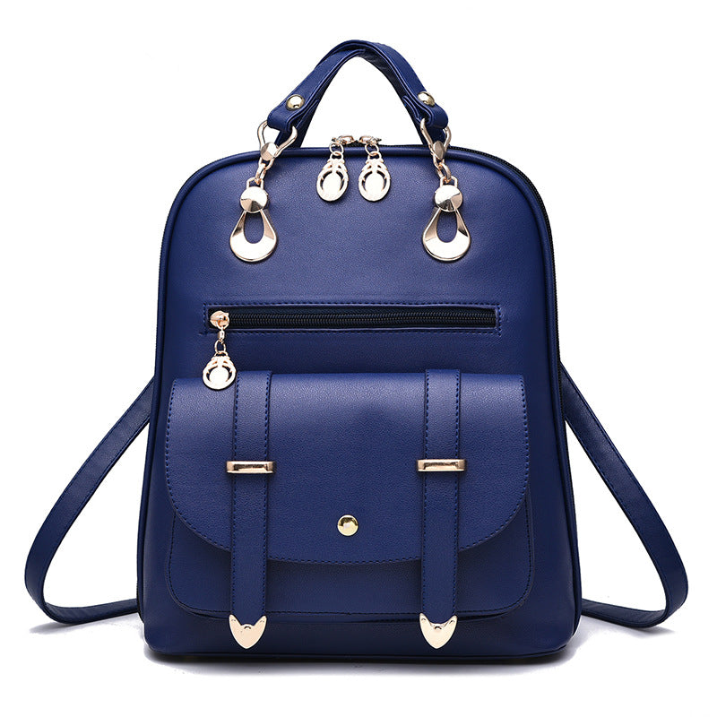 "Chic PU Leather Convertible Backpack and Shoulder Bag for Women"