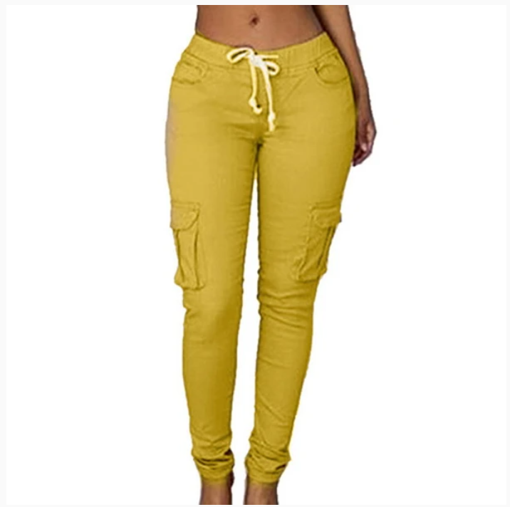 Versatile Multi-Pocket Women’s Leisure Trousers