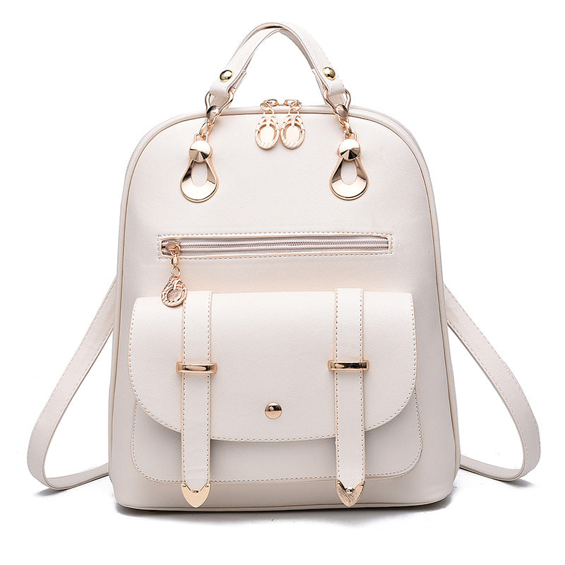 "Chic PU Leather Convertible Backpack and Shoulder Bag for Women"