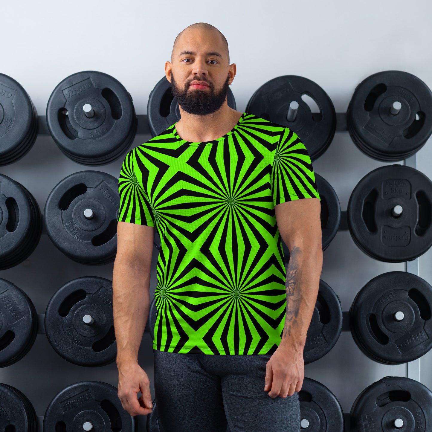 “Expressive All-Over Print Men’s Athletic Tees - Unleash Your Style!”