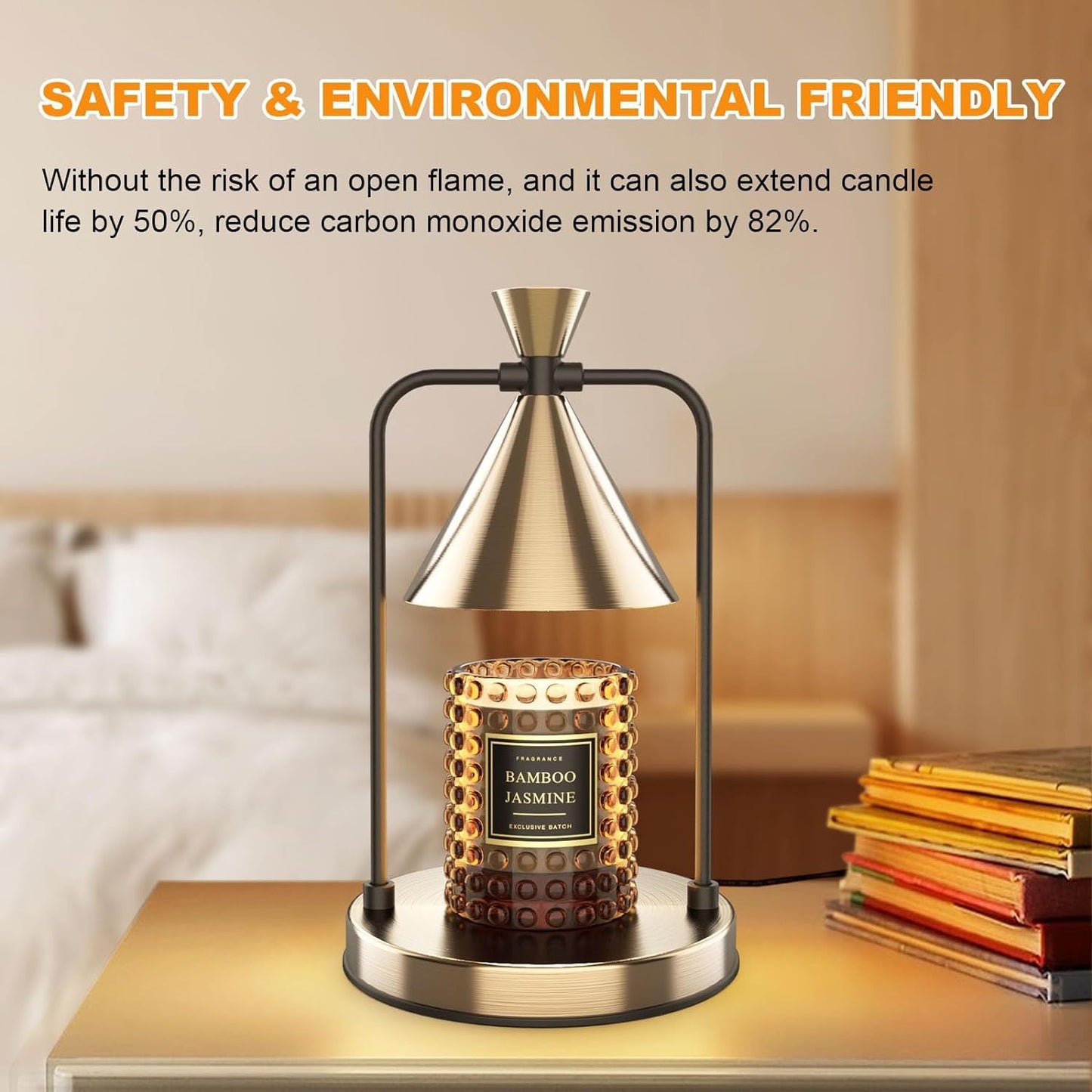 Dimmable Candle Warmer Lamp with Timer, Compatible with All Candle Sizes,