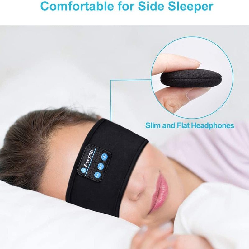 "Comfortable Wireless Bluetooth Headband: The Perfect Sleep and Sports Companion for Side Sleepers"